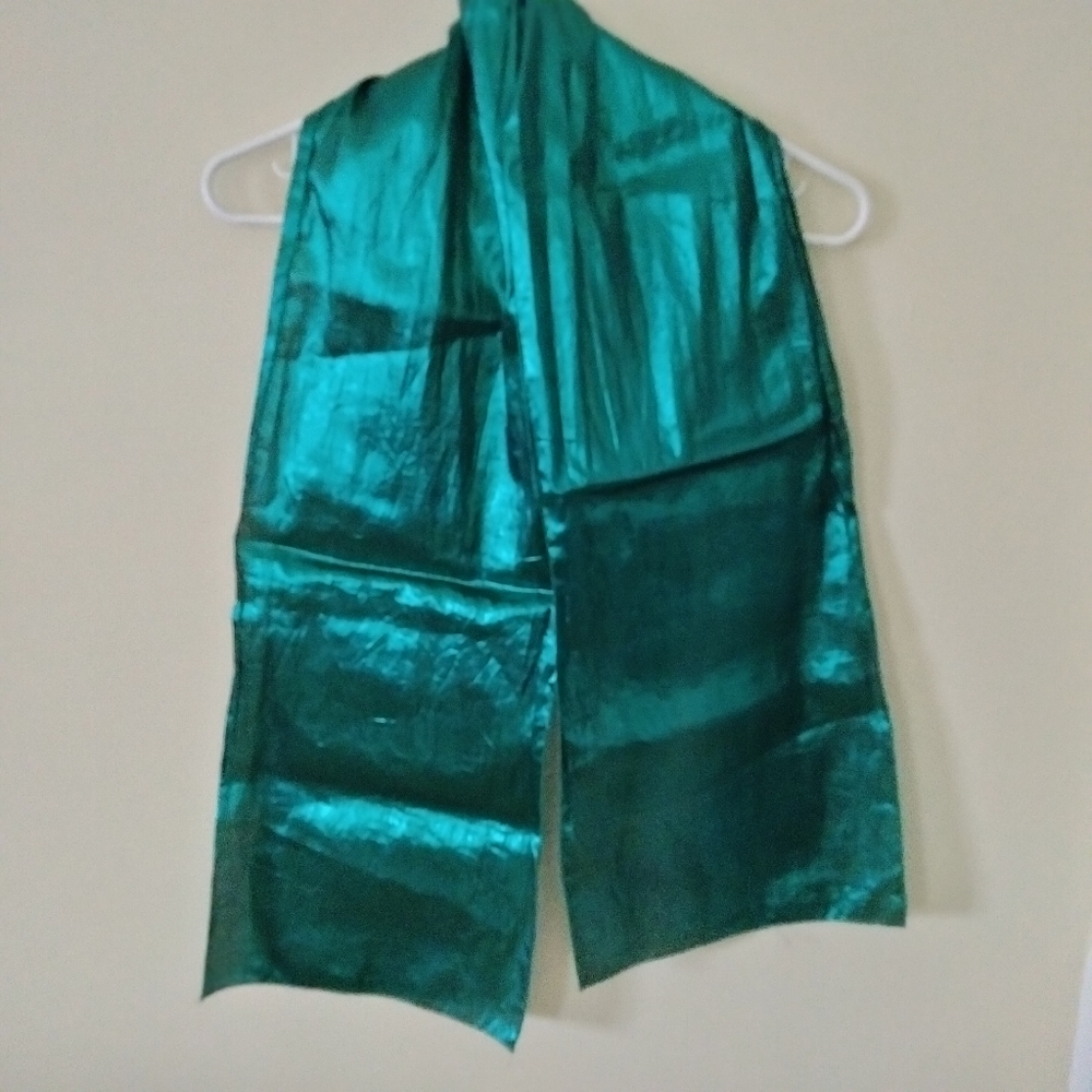 Wrap Scarf, Green Metallic,  Not Worn